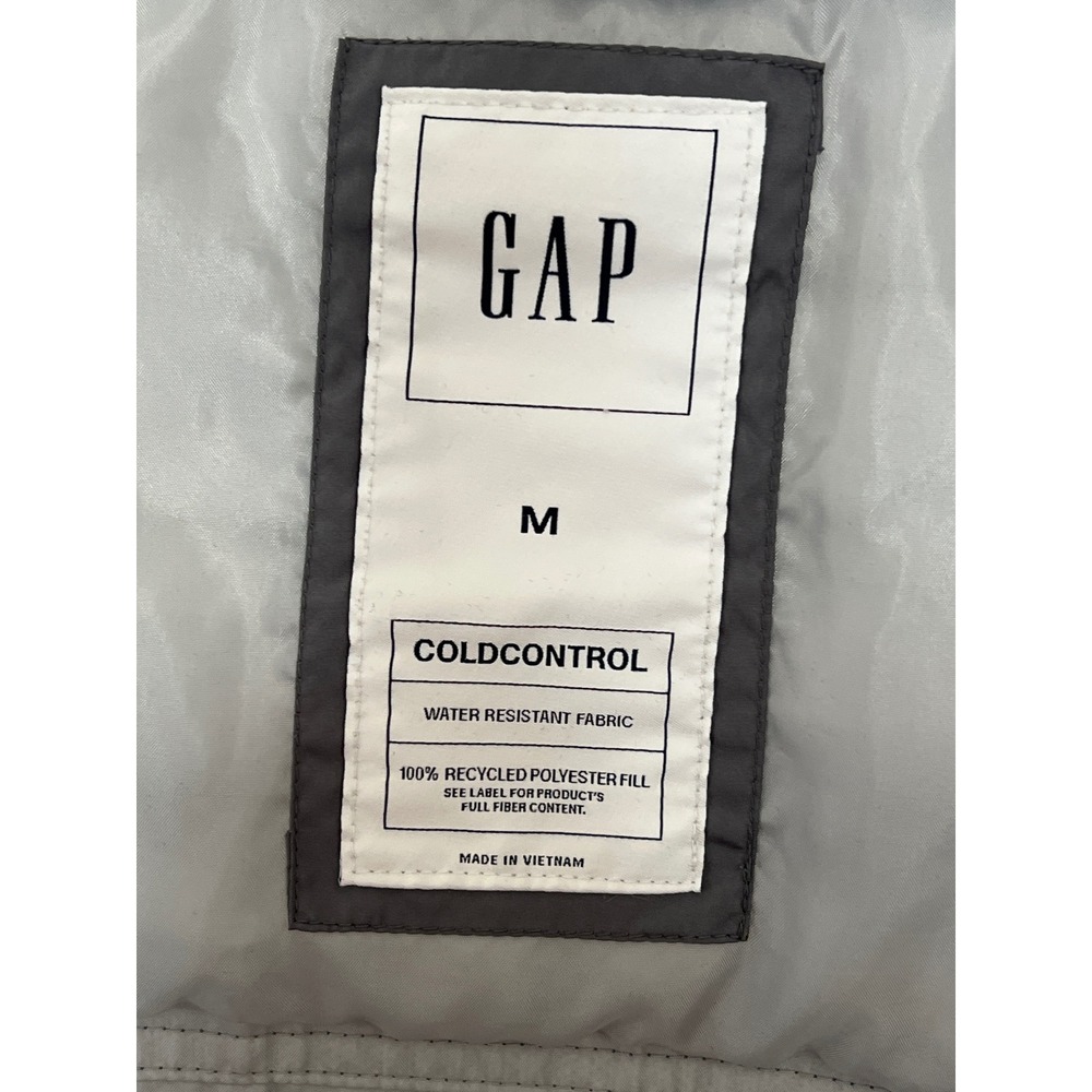 Gap Coldcontrol Colorblock Puffer Jacket Gray Med… - image 8